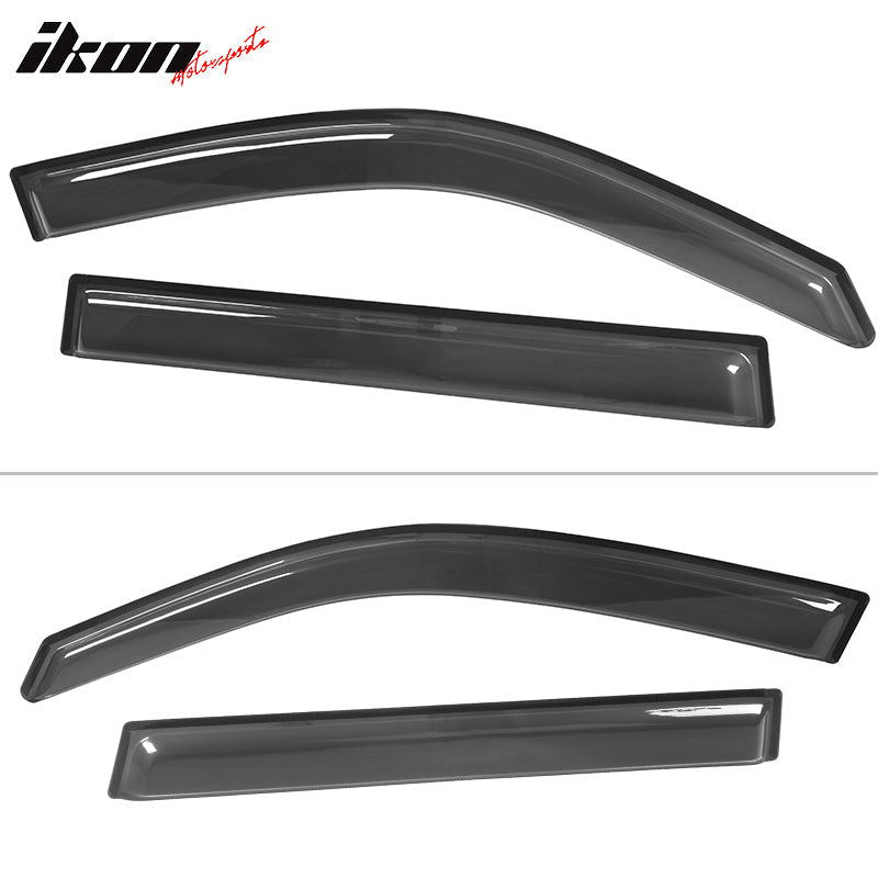 2003-2008 Honda Pilot Slim Style Tape On Smoke Acrylic Visor Windows