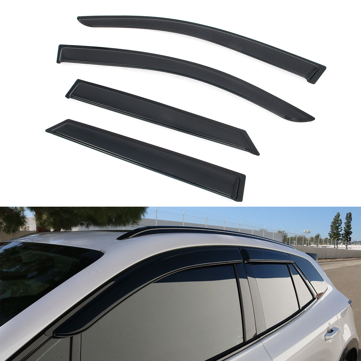 Window Visor for Honda Prologue 2024-2026 Slim Style Smoke Acrylic 4PCS