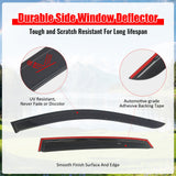 2018-2023 Hyundai Kona Tape-on Window Visors Sun Shades Vent Rain Guards Deflectors Acrylic Smoke/Tinted 4PCS