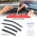 2018-2023 Hyundai Kona Tape-on Window Visors Sun Shades Vent Rain Guards Deflectors Acrylic Smoke/Tinted 4PCS
