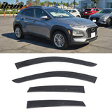 2018-2023 Hyundai Kona Tape-on Window Visors Sun Shades Vent Rain Guards Deflectors Acrylic Smoke/Tinted 4PCS