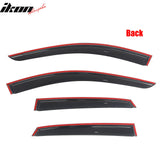 2018-2023 Hyundai Kona Tape-on Window Visors Sun Shades Vent Rain Guards Deflectors Acrylic Smoke/Tinted 4PCS