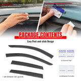 2019-2025 INFINITI QX50 Tape-on Window Visors Sun Shades Vent Rain Guards Deflectors Acrylic Smoke/Tinted 4PCS