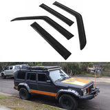 1984-2001 Jeep Cherokee XJ BJ Slim Smoke Window Visors Guard Acrylic