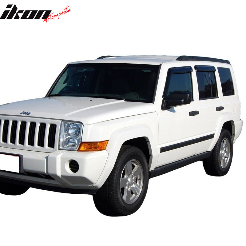 2006-2010 Jeep Commander Slim Style Smoke Visor Windows Guard Acrylic