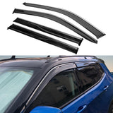 Window Visors Guard for Jeep Compass 2017-2026 Smoke Chrome Polycarbonate