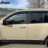 2007-2017 Jeep Compass Side Visor Window Sun Vent Rain Guards Acrylic