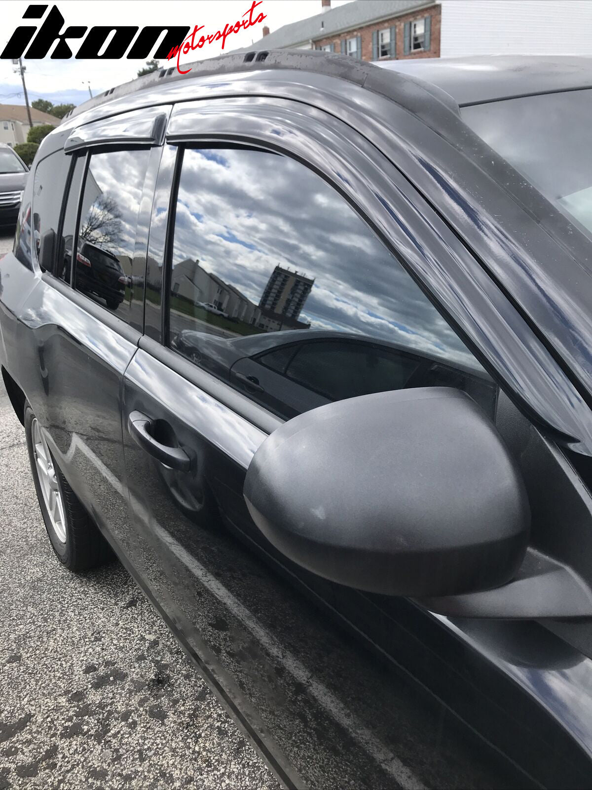 2007-2017 Jeep Compass Side Visor Window Sun Vent Rain Guards Acrylic