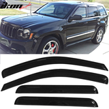 2005-2010 Jeep Grand Cherokee Slim Smoke Tinted Visor Windows Acrylic