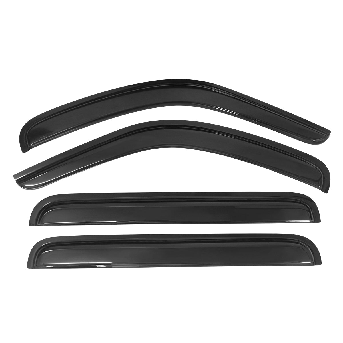 Visor Windows Guard for Jeep Liberty 2008-2014 Slim Style Smoke Acrylic
