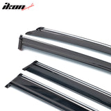 2014-2023 Jeep Cherokee Tape On Smoke w/ Chrome Trim Window Visors PC