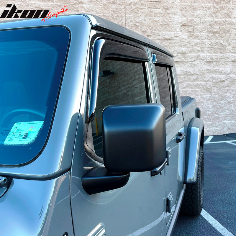 2007-2024 Jeep Wrangler 2020-2024 Gladiator Slim Acrylic Window Visor
