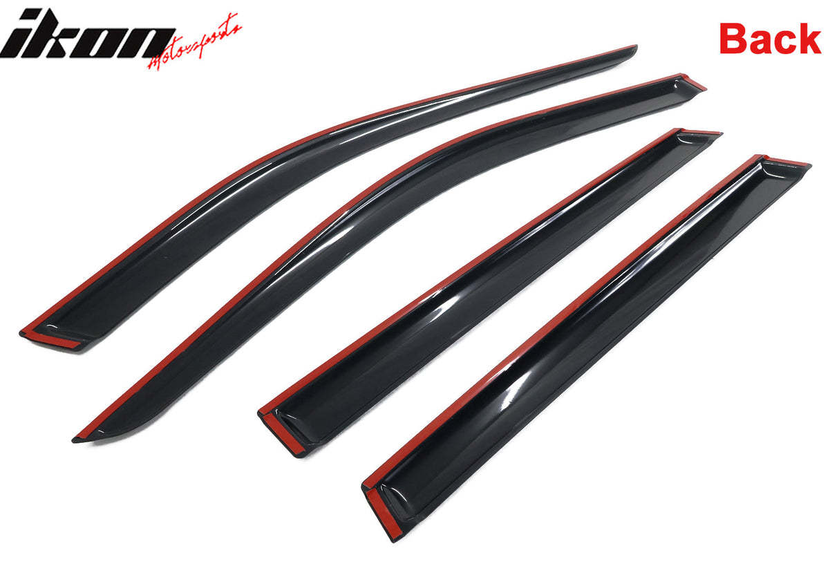 2020-2024 Kia Telluride Slim Style Black Window Visors Acrylic 4PCS