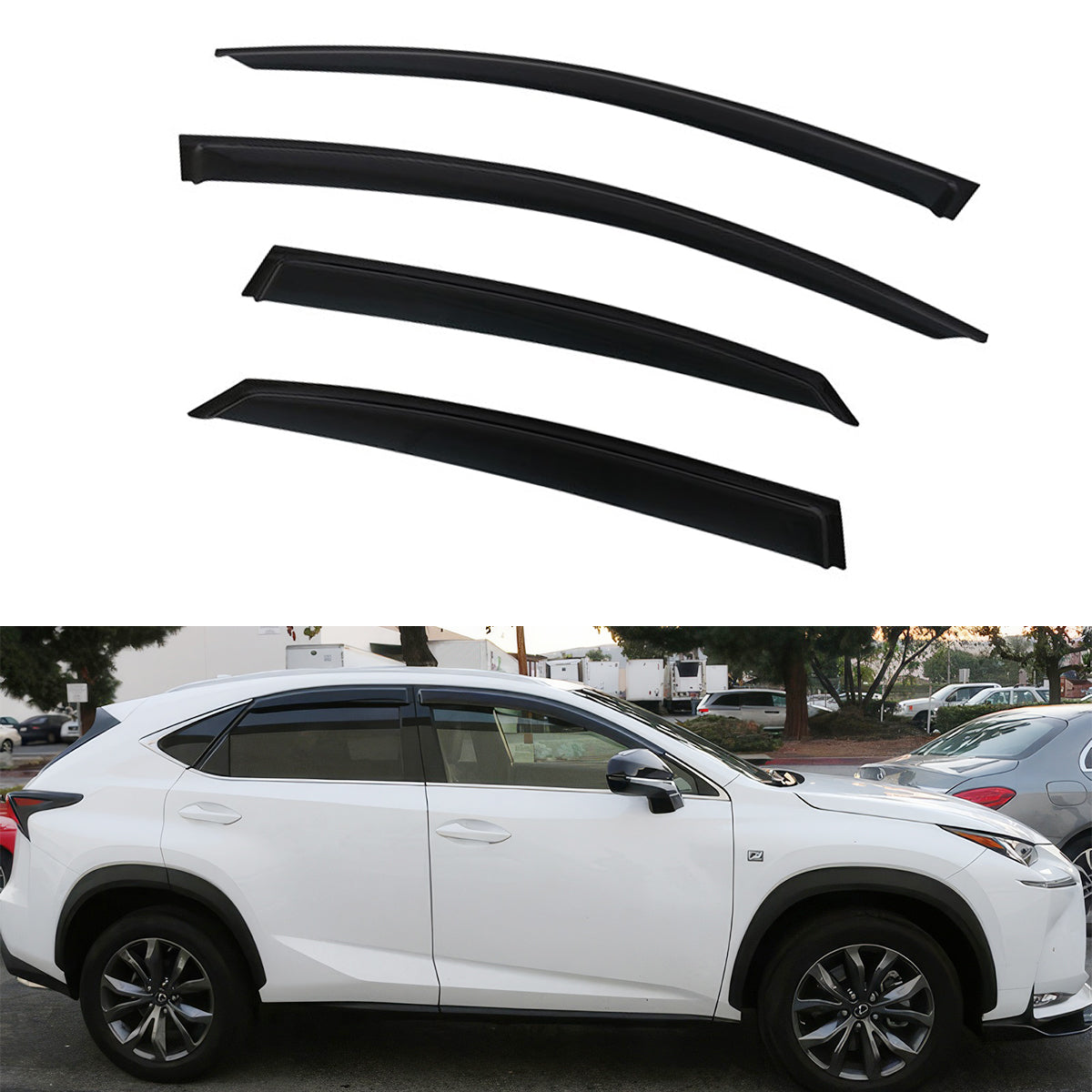 2015-2021 Lexus NX NX200t NX300 NX300h Window Visor Rain Guard 4PC