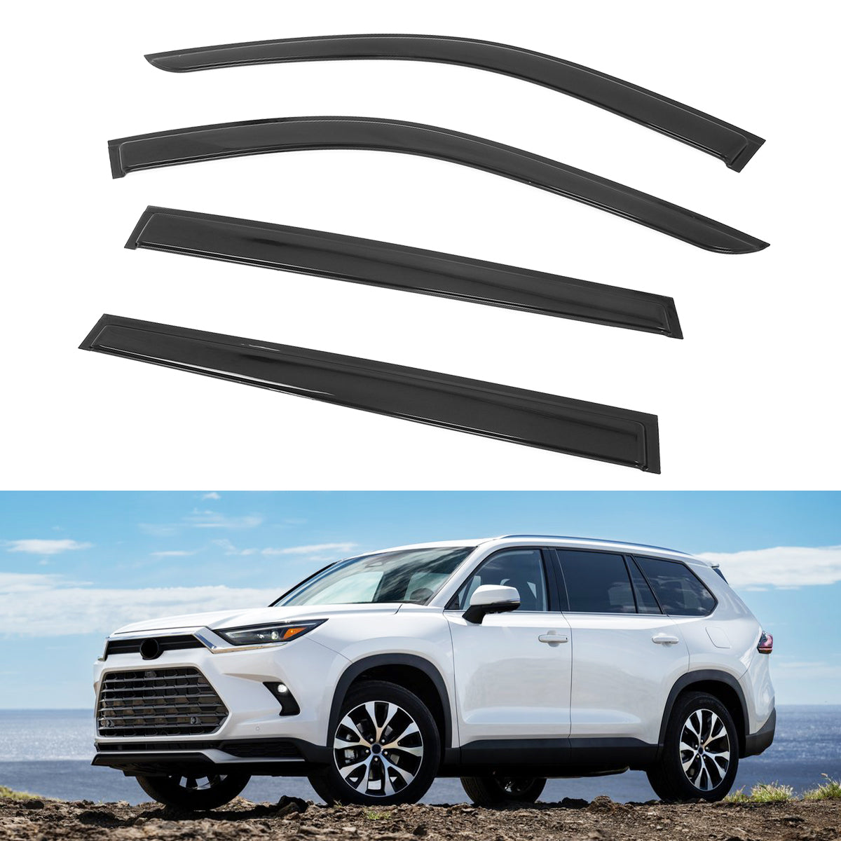 Window Visors for Lexus TX350 Toyota Grand Highlander 2024-2026 Rain Guard