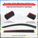 2025-2026 Mazda CX-70 & 2024-2026 CX-90 Tape-on Window Visors Sun Shades Vent Rain Guards Deflectors Acrylic Smoke/Tinted 4PCS