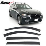 2025-2026 Mazda CX-70 & 2024-2026 CX-90 Tape-on Window Visors Sun Shades Vent Rain Guards Deflectors Acrylic Smoke/Tinted 4PCS