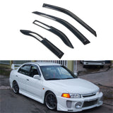 Window Visors for Mitsubishi Mirage Sedan 1997-2001 Slim Style Acrylic 4PC