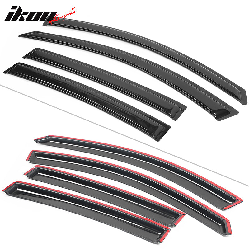 2007-2012 Nissan Altima Sedan Slim Style Visor Window Acrylic