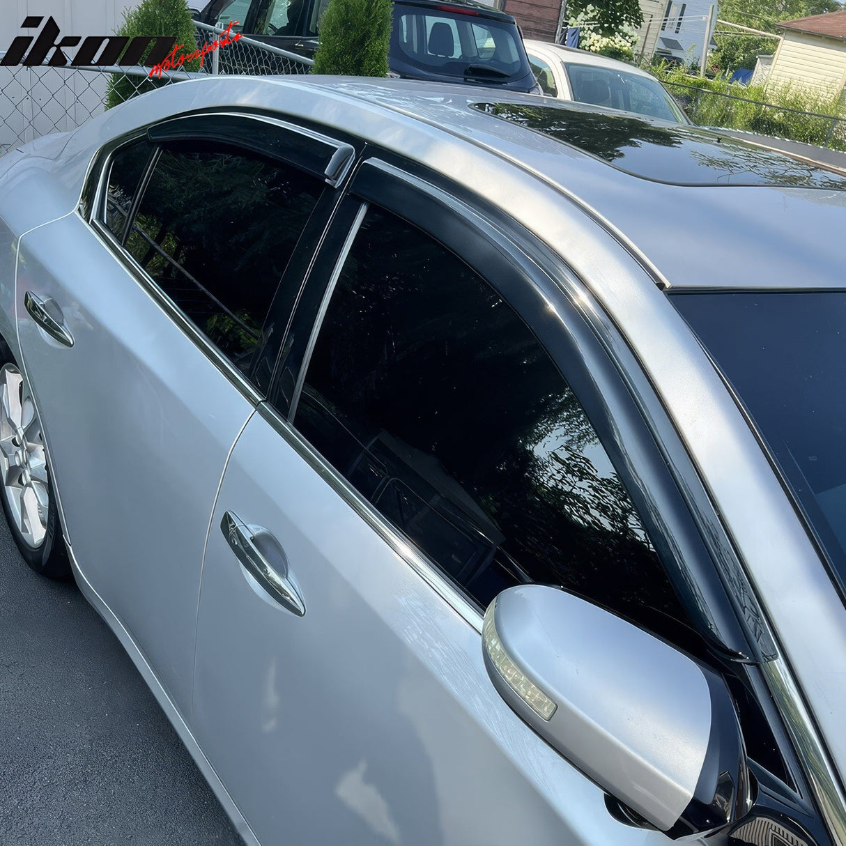 2009-2015 Nissan Maxima Tape On Window Visors Smoke Tinted Acrylic