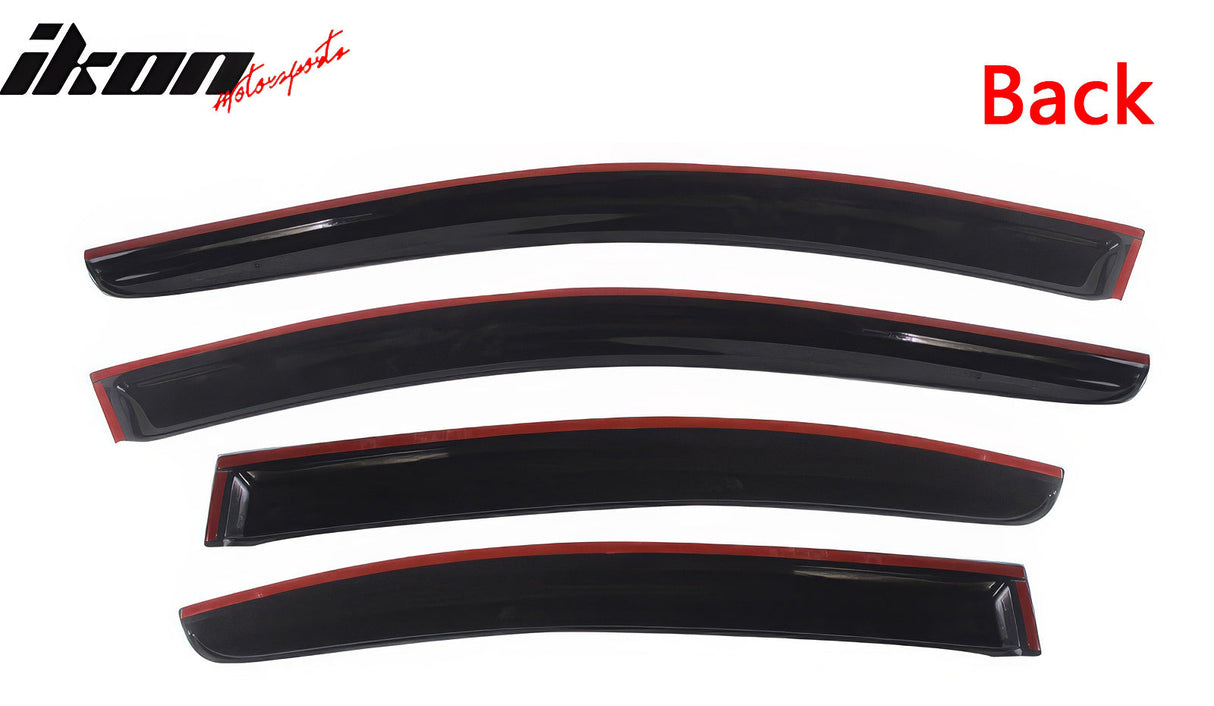 2009-2015 Nissan Maxima Tape On Window Visors Smoke Tinted Acrylic