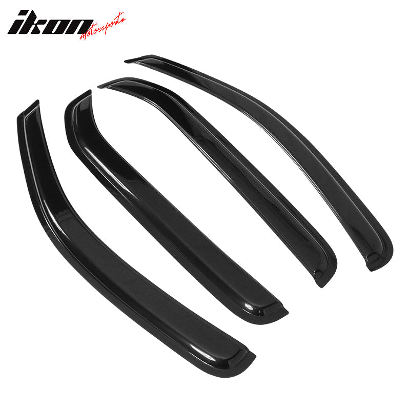 2005-2016 Nissan Xterra Tape On Smoke Tinted Visor Windows Acrylic