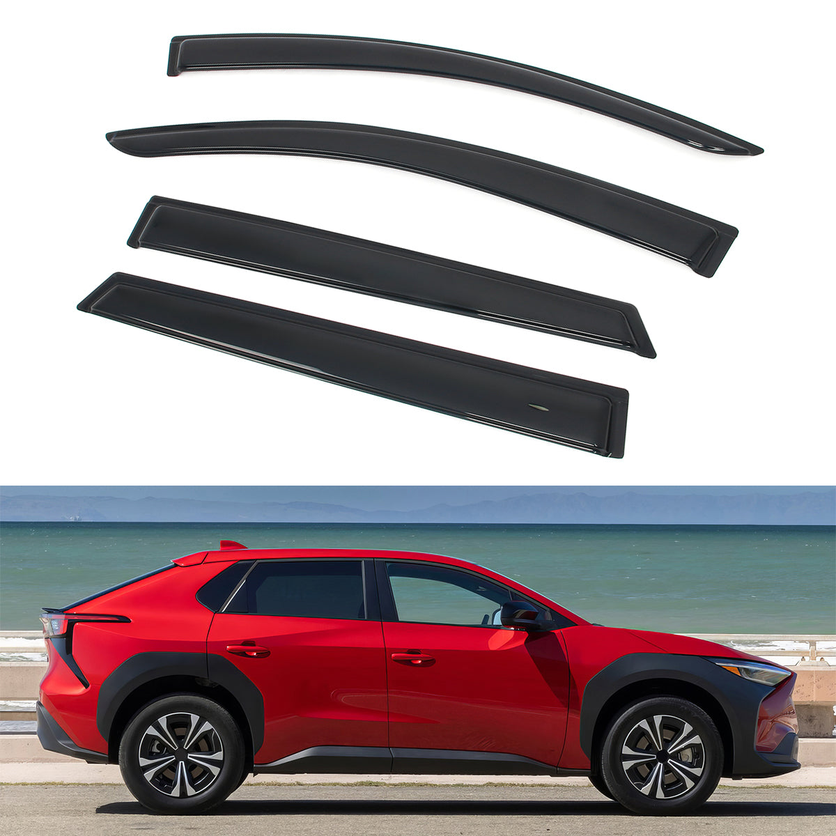 Window Visor for Subaru Solterra Toyota bZ4X 2023-2026 Slim Style Acrylic