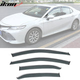 2018-2023 Toyota Camry Acrylic 4PC Window Visors Tape On Rain Guard