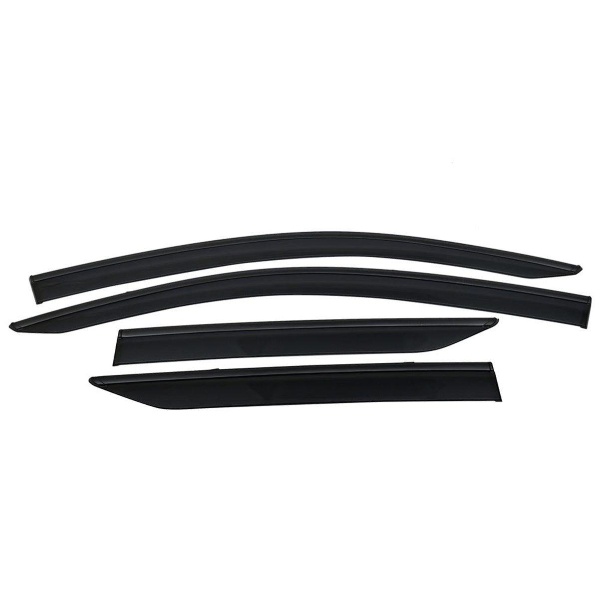 Window Visor for Toyota CHR 2017-2022 Black Chrome Trim 4PCS Polycarbonate
