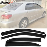 2003-2008 Toyota Corolla Sedan 4-Door Window Visor Guard Acrylic 4PC
