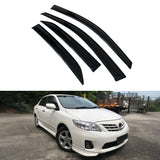 Window Visor for Toyota Corolla 2009-2013 Slim Style Smoke Tinted Acrylic