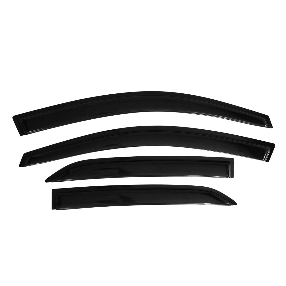 Window Visor for Toyota Corolla 2009-2013 Slim Style Smoke Tinted Acrylic