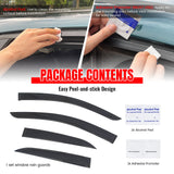 2019-2026 Toyota Corolla Hatchback & GR Corolla Tape-on Window Visors Sun Shades Vent Rain Guards Deflectors Acrylic Smoke/Tinted 4PCS