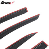 2019-2026 Toyota Corolla Hatchback & GR Corolla Tape-on Window Visors Sun Shades Vent Rain Guards Deflectors Acrylic Smoke/Tinted 4PCS