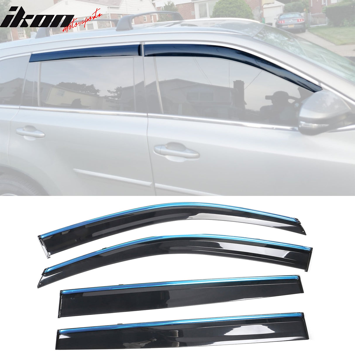 2014-2019 Toyota Highlander Acrylic 4PC Window Visors Tape On Guard