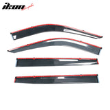 2020-2024 Toyota Highlander PC Side Window Visors w/ Chrome Trim 4PCS