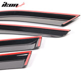 2020-2024 Toyota Highlander PC Side Window Visors w/ Chrome Trim 4PCS