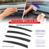 2023-2026 Toyota Prius & Prius Prime XW60 Tape-on Window Visors Sun Shades Vent Rain Guards Deflectors Acrylic Smoke/Tinted 4PCS
