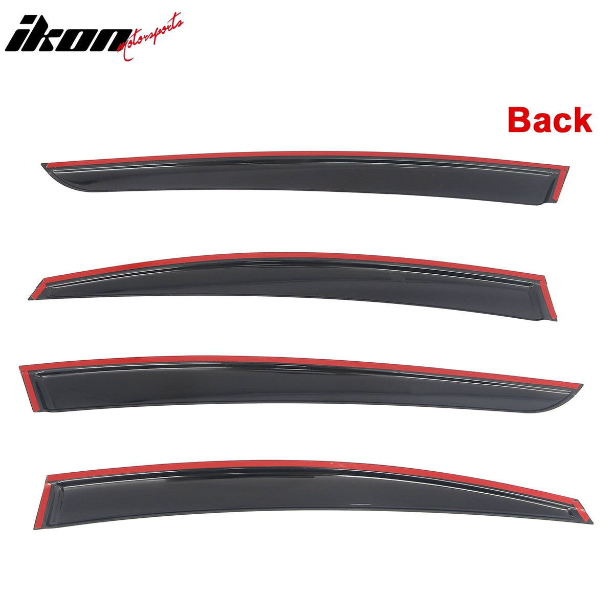 2023-2026 Toyota Prius & Prius Prime XW60 Tape-on Window Visors Sun Shades Vent Rain Guards Deflectors Acrylic Smoke/Tinted 4PCS
