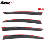 2023-2026 Toyota Prius & Prius Prime XW60 Tape-on Window Visors Sun Shades Vent Rain Guards Deflectors Acrylic Smoke/Tinted 4PCS