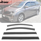 2011-2020 Toyota Sienna Acrylic 4PC Window Visors Tape On Rain Guard