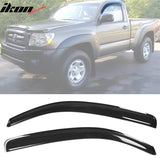 2005-2015 Toyota Tacoma Standard Cab Slim Style Acrylic Visor Windows