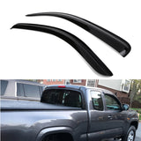 Window Visors for Toyota Tacoma 2016-2024 Slim Style Smoke Tinted Acrylic