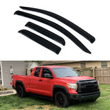 Window Visors Set for Toyota Tundra Double Cab 2007-2021 Acrylic