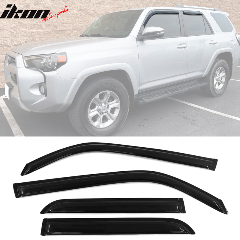 2010-2012 Toyota 4Runner 3D Molded Floor Mat TPE + Slim Window Visors + Trunk Mat
