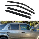 2001-2007 Toyota Sequoia Tape on Visor Windows Rain Guard Acrylic 4PC