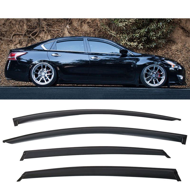 2013-2018 Nissan Altima Slim Style Dark Smoke Window Visors Acrylic