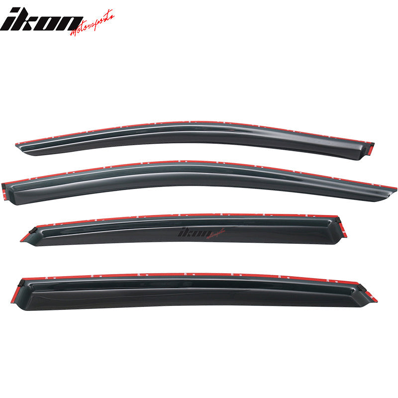 2013-2018 Nissan Altima Slim Style Dark Smoke Window Visors Acrylic