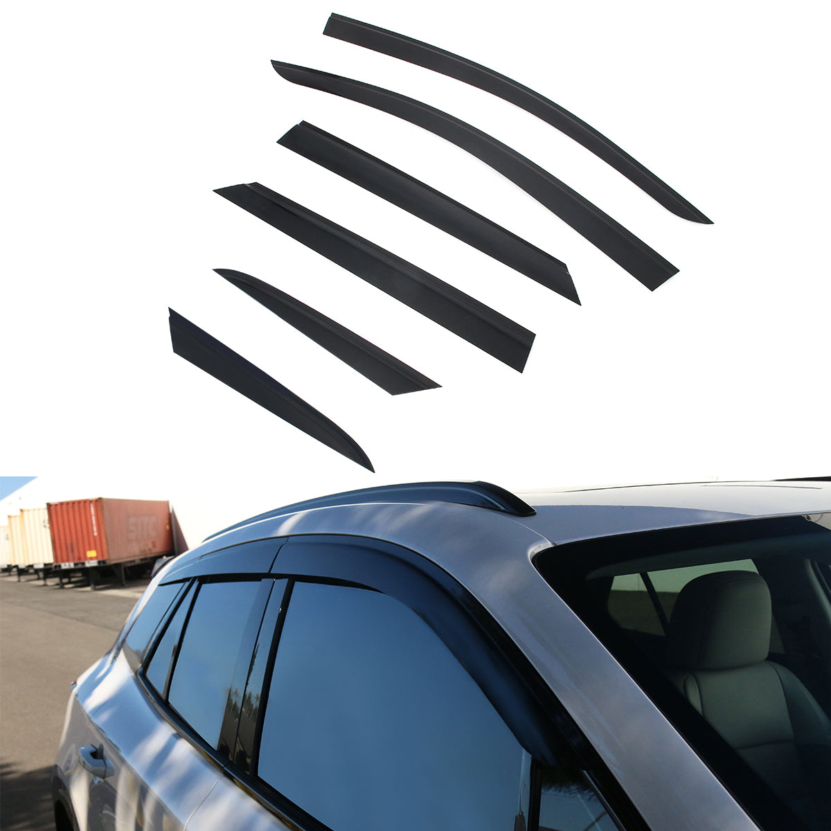 Window Visor for Honda Prologue 2024-2026 Slim Style Smoke Acrylic 6PCS