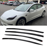 Window Visors for Tesla Model 3 2017-2026 Tape-on ABS 4PCS